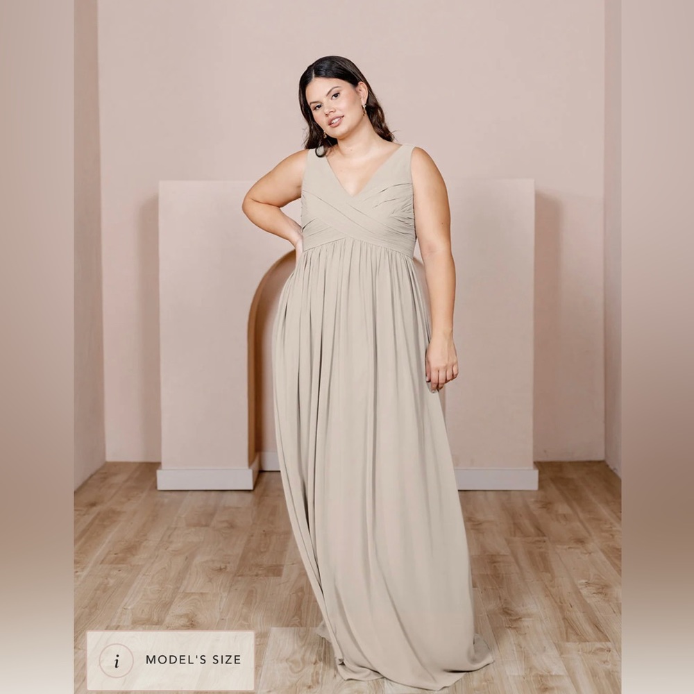 Revelry Maxi Dress in Light Beige